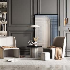 现代单人沙发3D模型下载